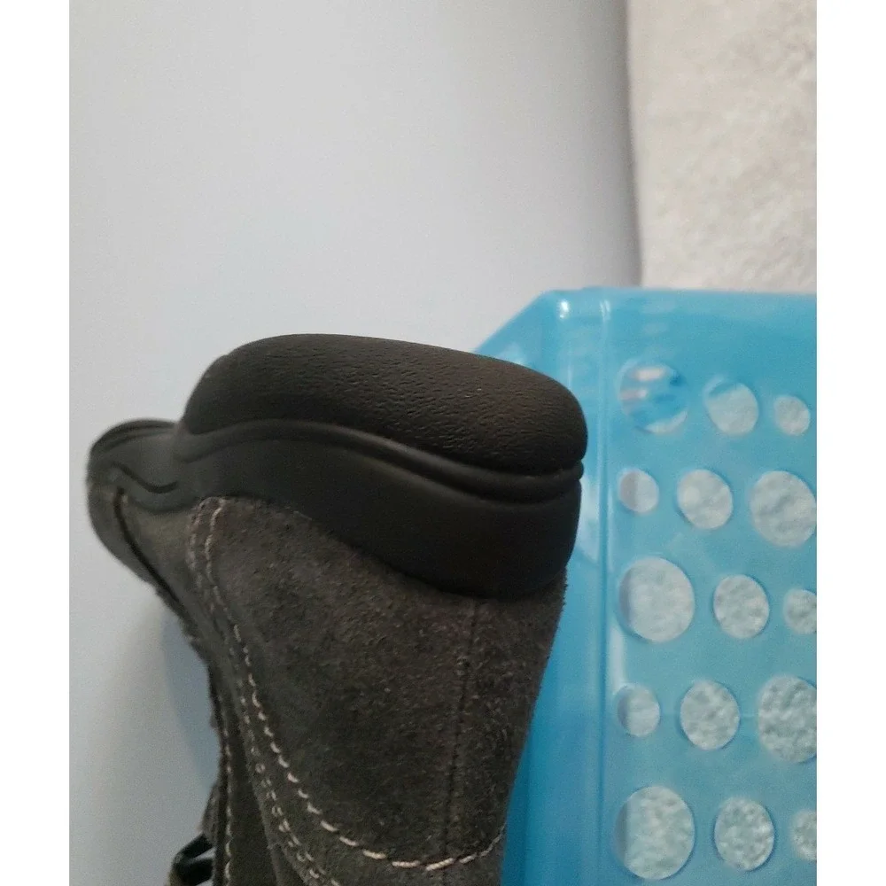 Earth Origans Womans Boots‎ water Resistant Size 7 1/2 Dark zgrey with Faux fur